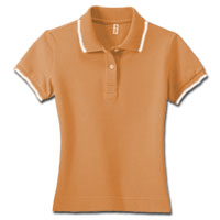 Women's Polo with  Tipped Collar
