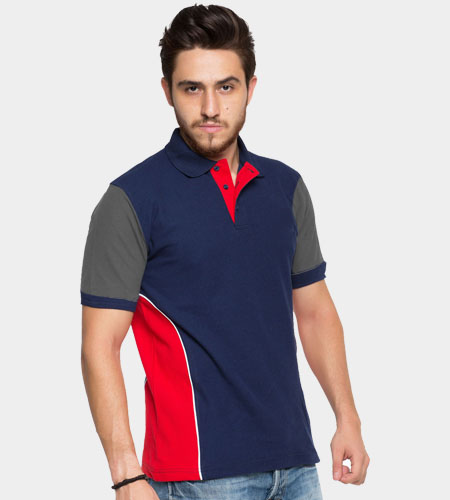 custom Tailormade Men's Polo With Side Panel