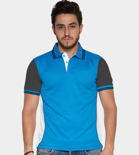 custom Tailormade Men's Polo Double Tipping With Side Panel
