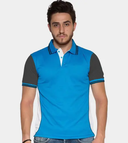 Men's Polo Double Tipping With Side Panel