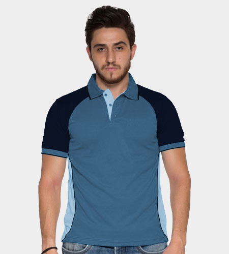 custom Tailormade Men's Polo Raglan Single tipping With Side Panel