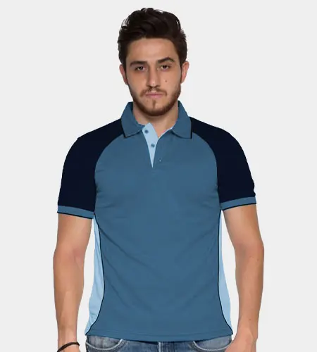 Men's Polo Raglan Single tipping With Side Panel