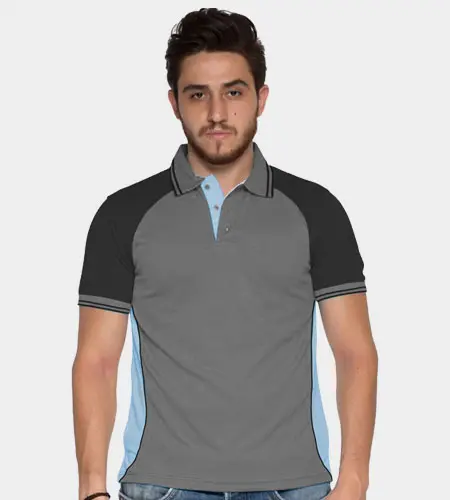 Men's Polo Double Tipping Raglan With Side Panel
