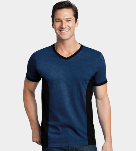 custom Tailormade Men's V-Neck With Side Panel Half Sleeves