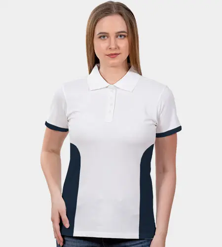 Women's Polo Half sleeves With Side Panel