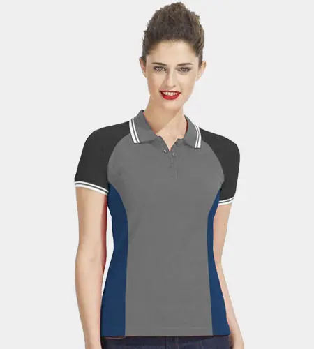 Women's Polo Raglan Double Tip With Side Panel