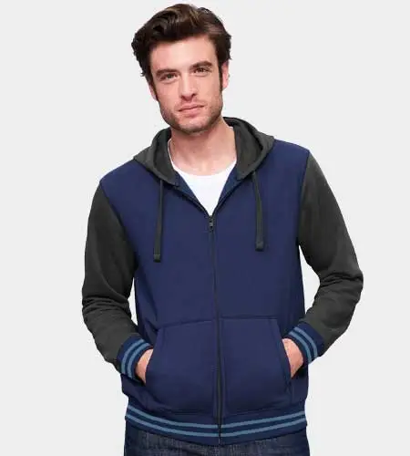 Tailormade Men's Zipper Hoodie With Tipping
