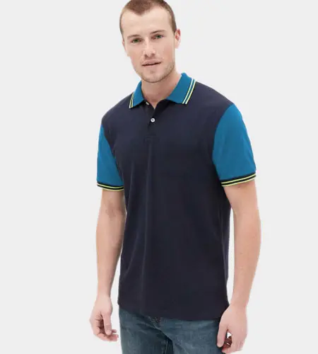 Polo with Double Tipping