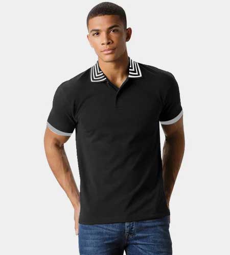 Tailormade Polo with Jacquard Collar