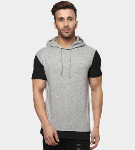 Buy Custom Created Half Sleeves Hoodie with choice of Fabric and Colour  Online in India