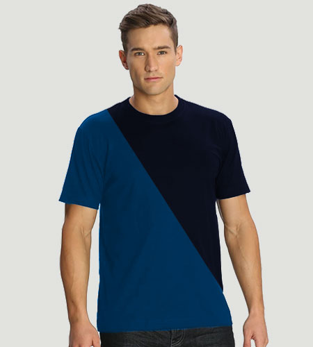 Roundneck T-Shirt With Cross Panel