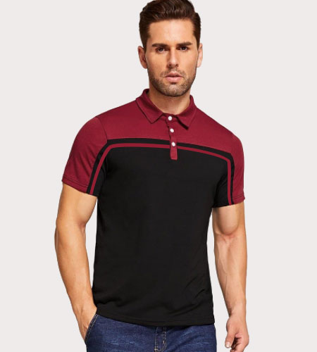 Tailormade Raglan Polo With Middle Stripe