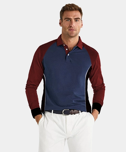 Men's Full sleeves Shirts Polo Raglan with Side Panel