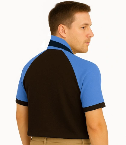 Raglan Polo with standing collar