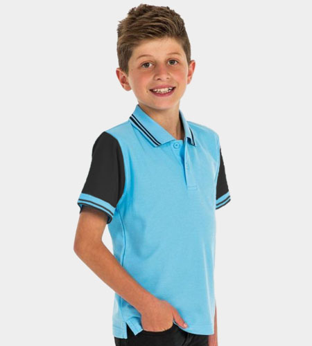 custom Boy's Polo Shirt Double Tip