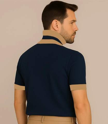 Polo Shirt With Standing Collar