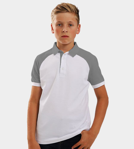 custom Boy's Raglan Polo Shirt