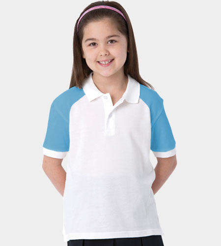 custom Girl's Raglan Polo Shirt