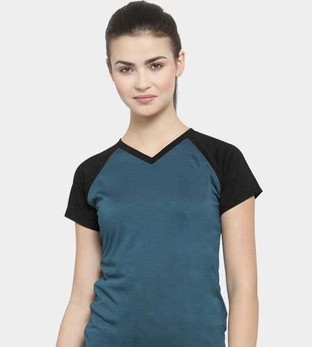 custom Women's Raglan V-Neck T-Shirt