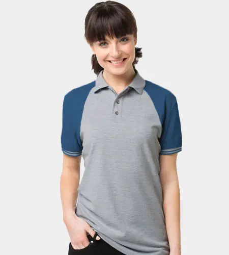 Women's Raglan Double Tip Polo Shirt