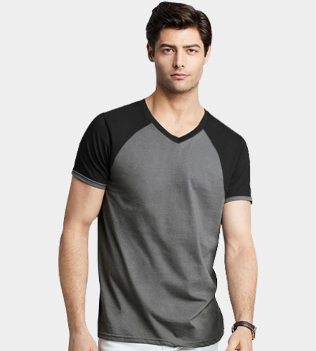 Buy Custom Create Raglan V-neck t-shirt with choice of Fabric and ...