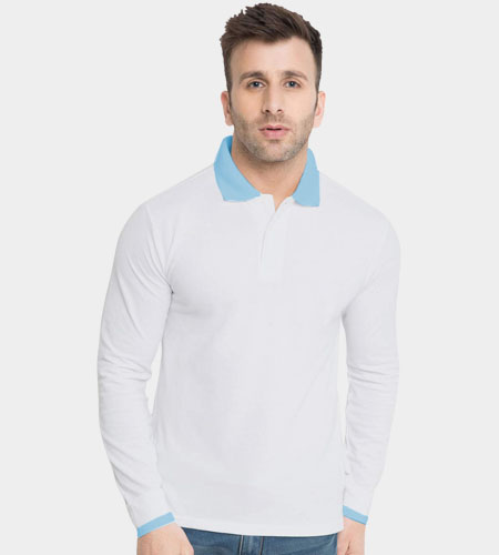 custom Full Sleeve Polo Shirt without Buttons