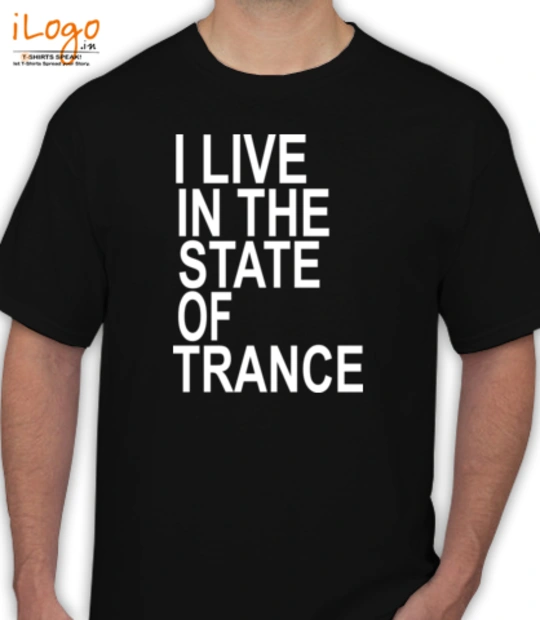 Black and white cat t shirt designs/ live-in-the-state-of-trance T-Shirt