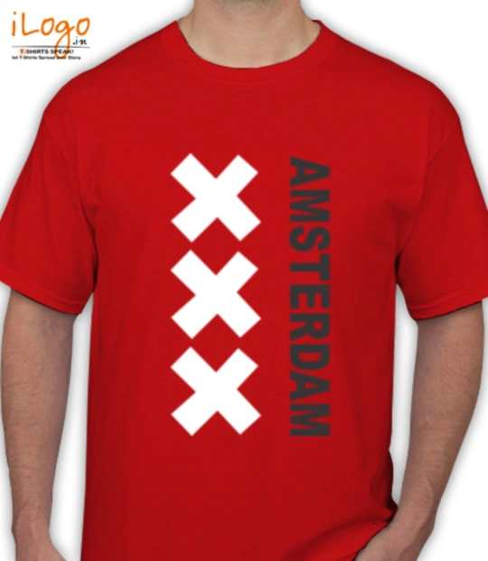 amsterdam-red-t-shirt - Men's T-Shirt