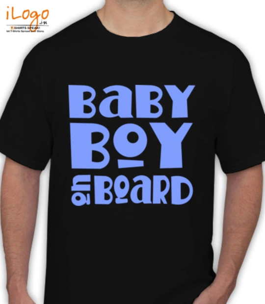 Baby on board Blue-Baby-Boy-On-Board-Maternity-T-shirt T-Shirt
