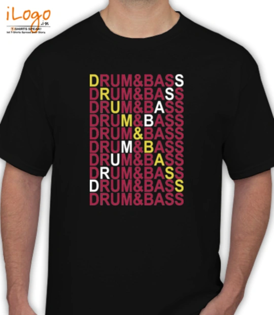 Black and white cat t shirt designs/ drum%bass T-Shirt