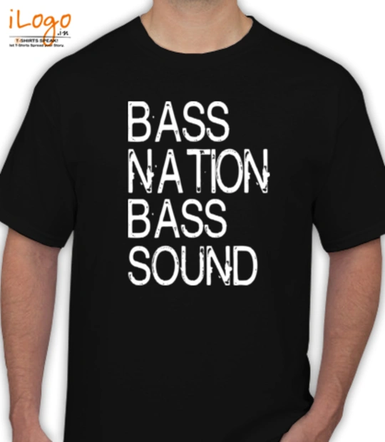 Black and white cat bass-nation-bass-sound T-Shirt