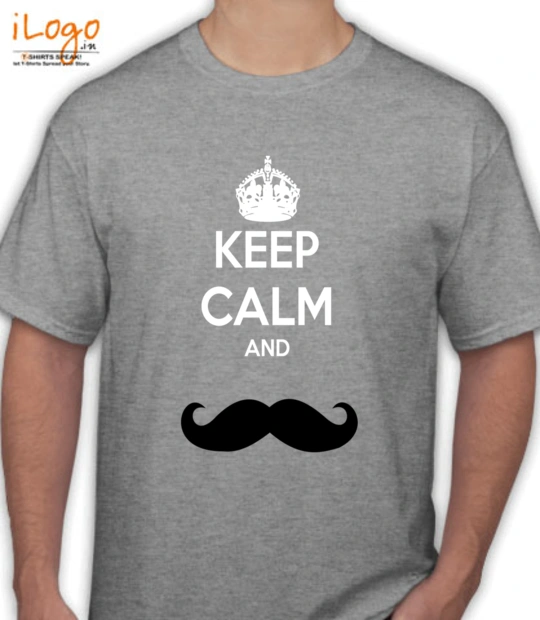 Keep off the grass keep-calm-and-mustache T-Shirt