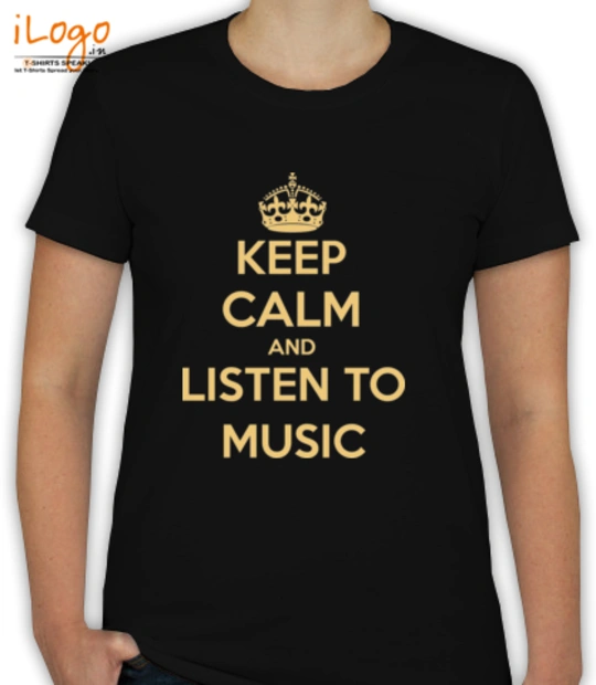 Frontliner keep calm keep-calm-and-listen-to-music T-Shirt