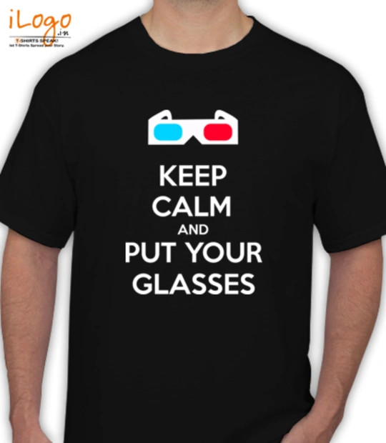 Black and white cat keep-calm-and-put-your-glasses T-Shirt