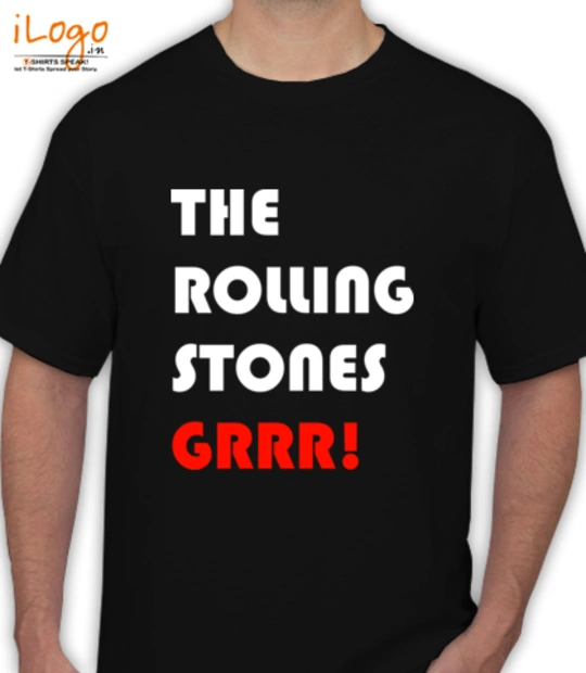 Mens the-rolling-stones-grrr-logo-contrast-paint-official-mens-t-shirt--p T-Shirt