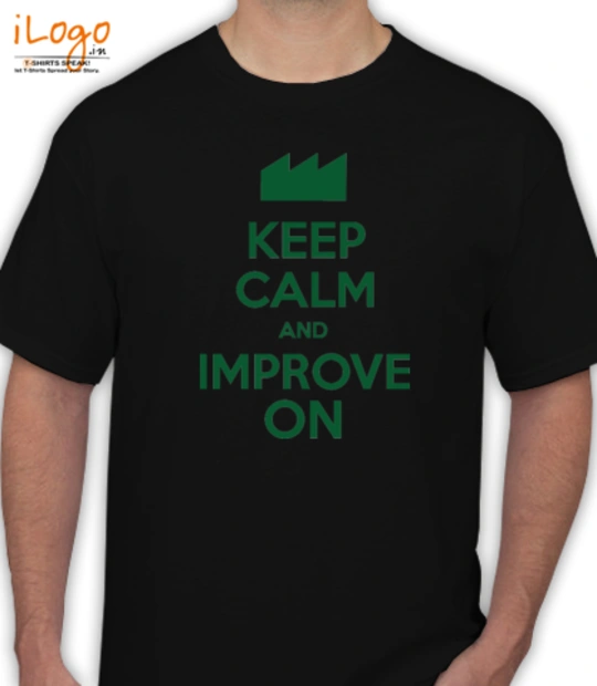 Singham black keep-calm-and-improve-on T-Shirt