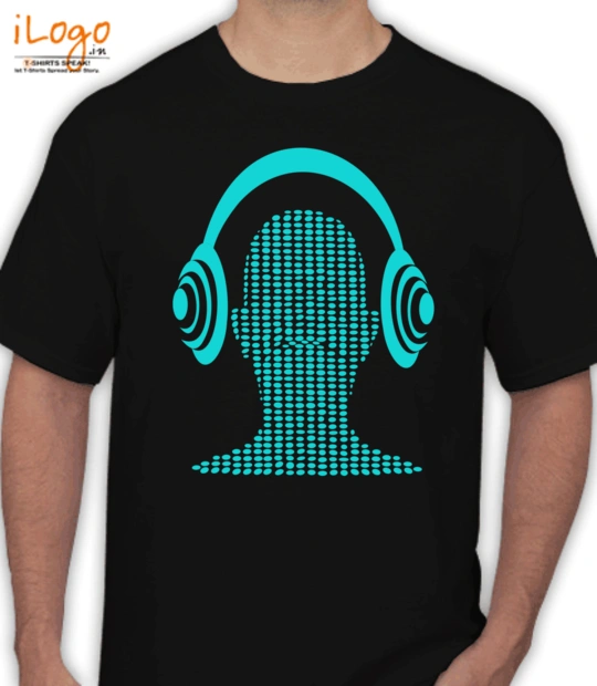 Junk food mens black superman t shirt Digital-Sound-Headphones T-Shirt