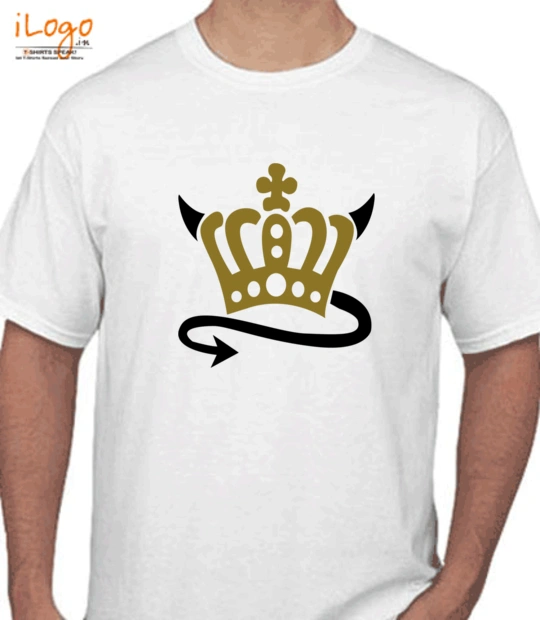 Devil 8 Devil-Queen-King-Koenigin-Koenig-Crown-Krone-T-Shirts T-Shirt