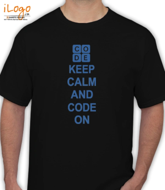 Geek keep-calm-and-code-on T-Shirt
