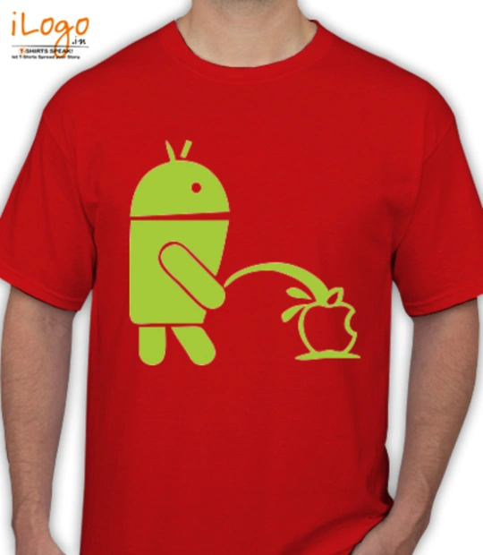 Android Android-pee-on-Apple T-Shirt