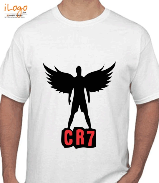 Football cristiano-ronaldo-real-madrid-tshirt-india-cr-wings-grey-melange- T-Shirt