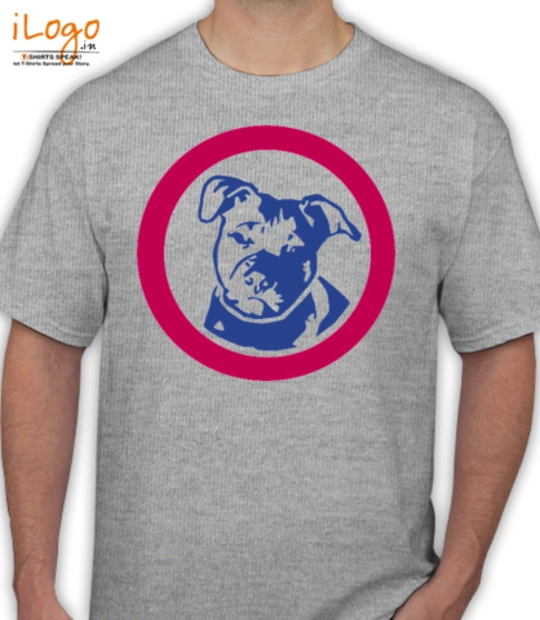 Pi Ash-pitbull-head-circled T-Shirt