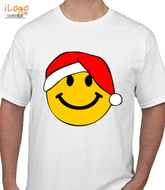 Christmas Santa-Smiley-Face T-Shirt