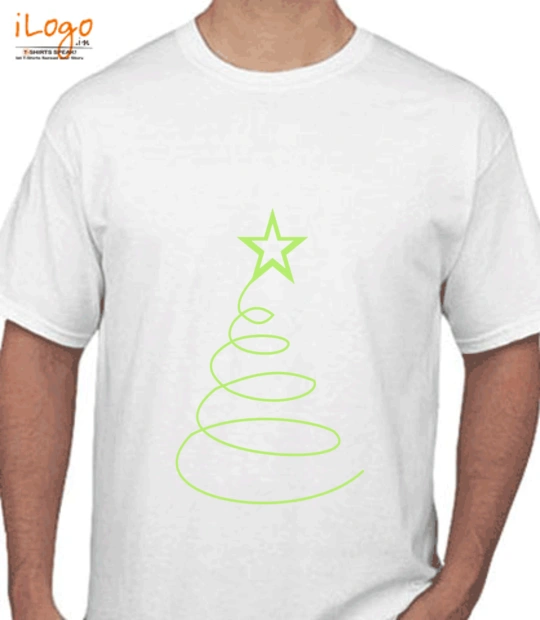 Christmas tree Simple-ribbon-Christmas-tree-FUNKY T-Shirt