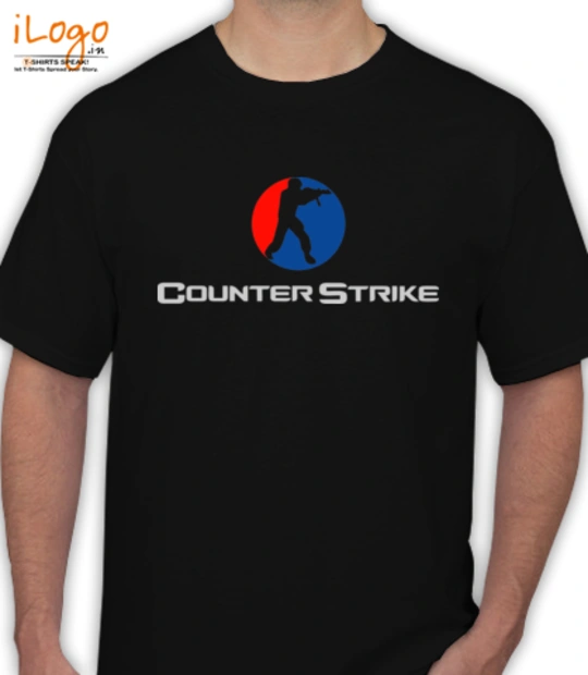 T sHIRT logotip-counter-strike-na-belom-fone T-Shirt