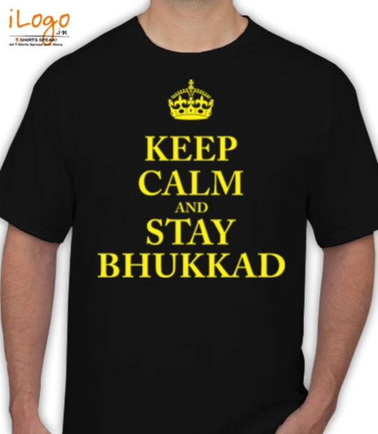 Keep Calm Keep-Calm-Bhukkad- T-Shirt