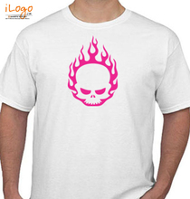 Zombies Skull-In-Flames T-Shirt
