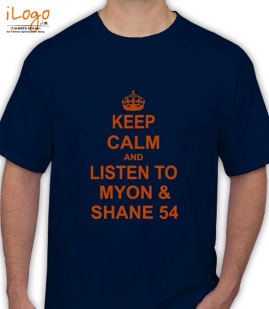 Nike Navy blue keep-calm-and-listen-to-myon-shane- T-Shirt