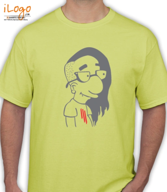 Yellow cartoon character Skrillex- T-Shirt