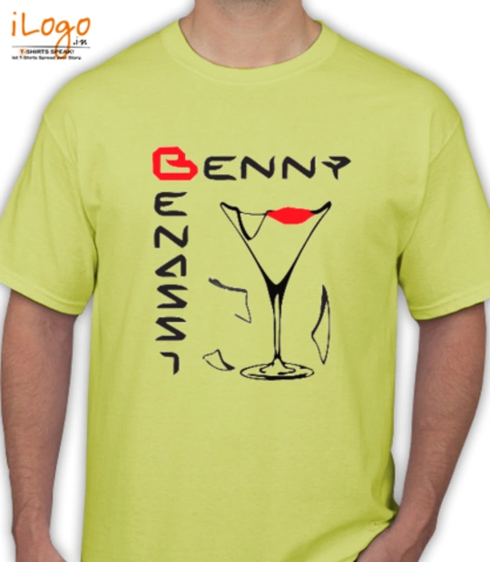 Yellow cartoon character BENNY-BENASSI-YELLOW T-Shirt